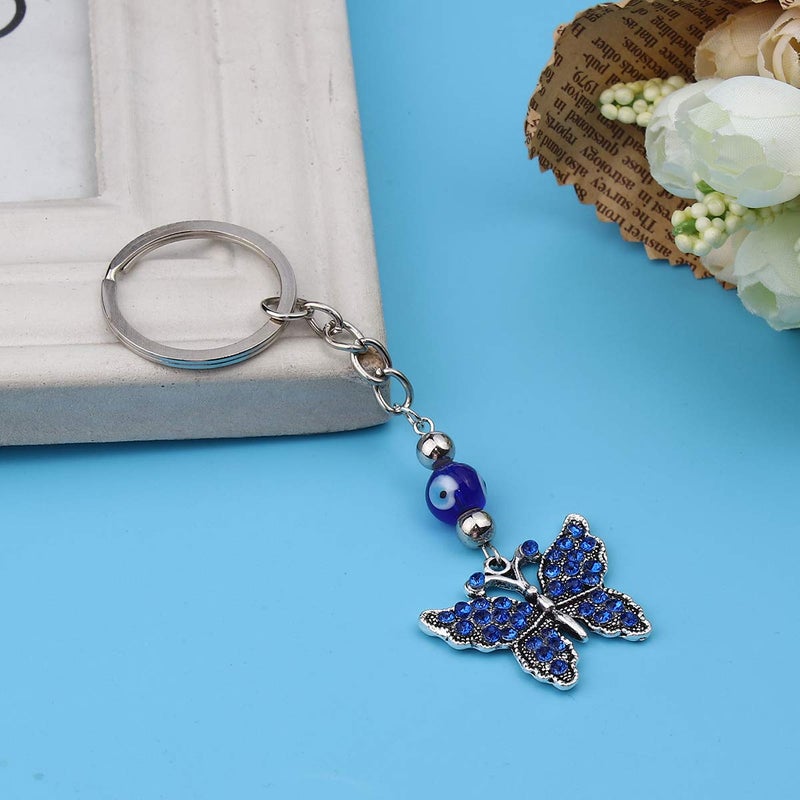 JGFinds Nazars Evil Eye Key Chain Set 3 Pack Turtle, Butterfly and Elephant with Bead for Protection on Keychain - Good Luck Pocket Charm for Women, Spiritual Animal - Image 4